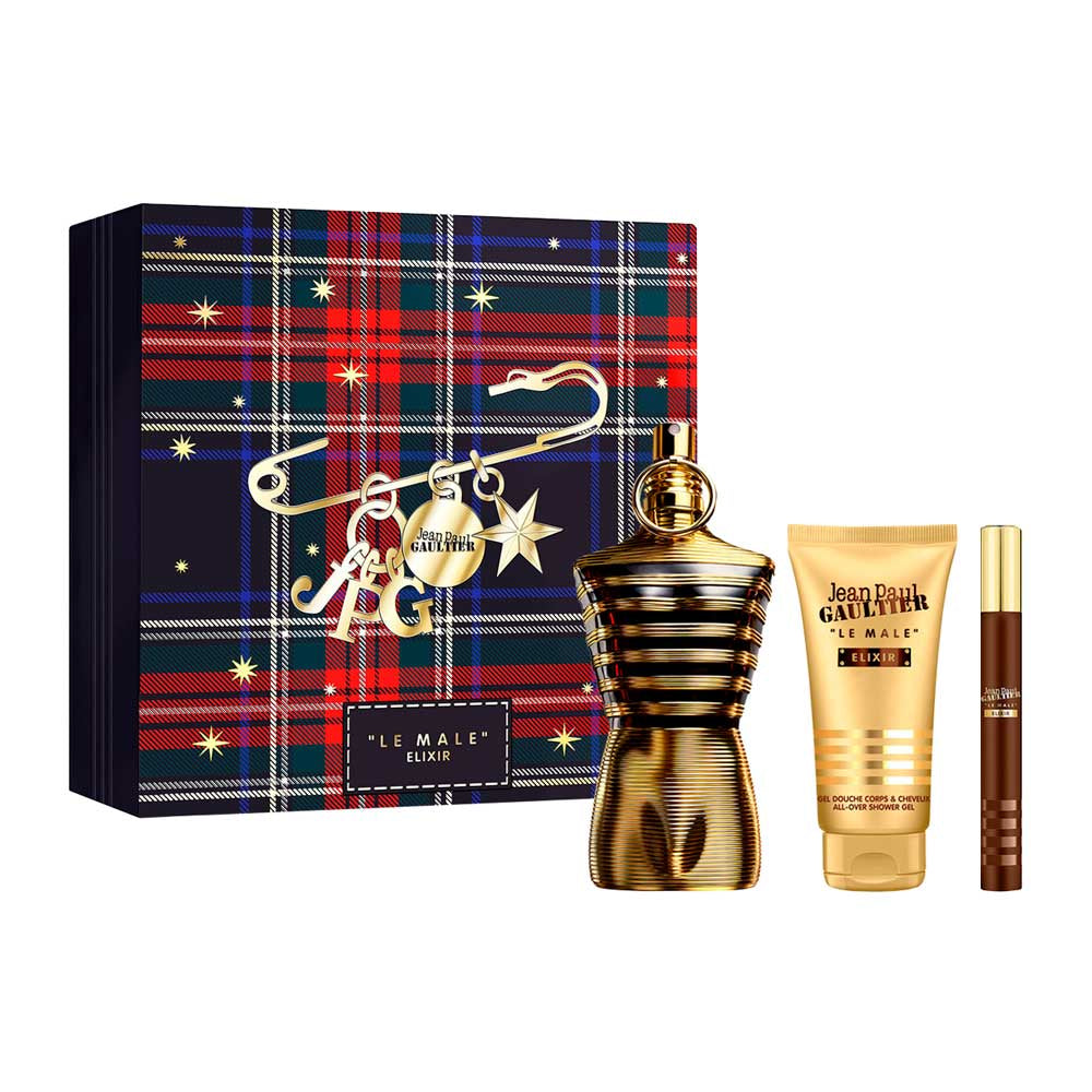 Jean Paul Gaultier Le Male Elixir Estuche 3pzs Caballero EDP 125ml + Gel de Ducha  75ml + Miniatura 10ml