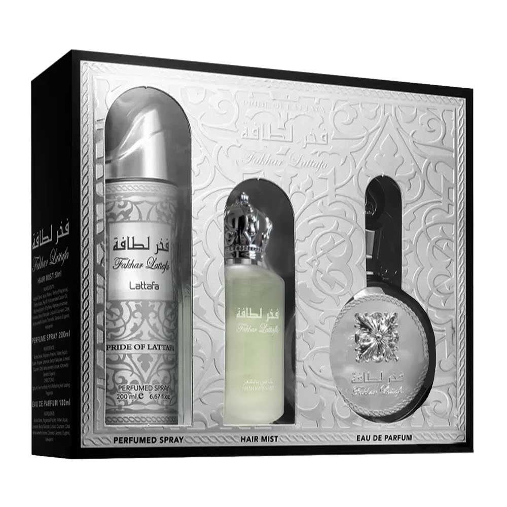 Lattafa Fakhar Black Estuche 3pzs- Caballero
