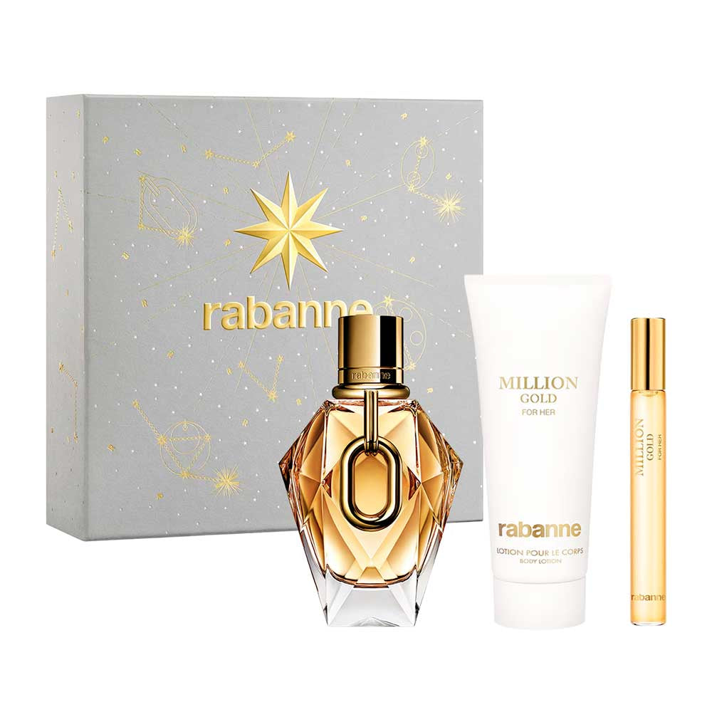 Million Gold For Her Estuche 3pzs Dama N EDP 90ml + Locion Corporal 100ml + Miniatura 10ml